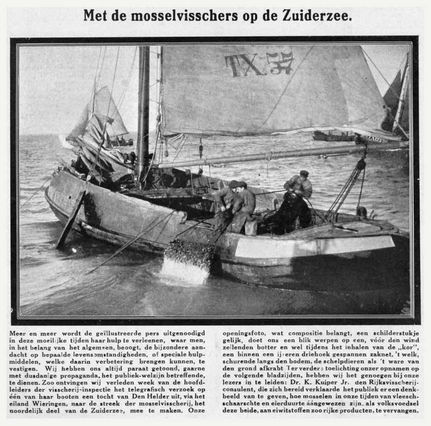 mosselvissers Zuiderzee Leven 18-12-1917 Klik voor een vergroting